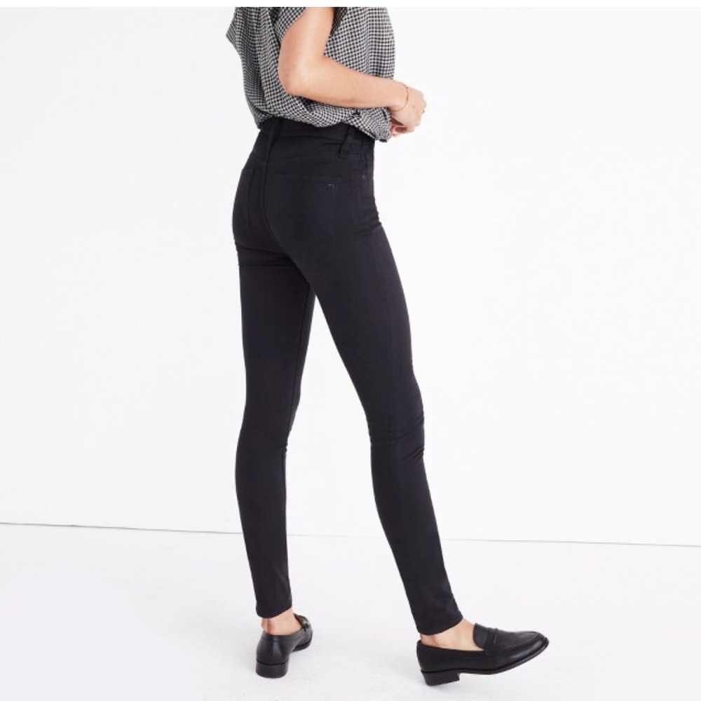 NWT Madewell black high-rise skinny sateen jeans
